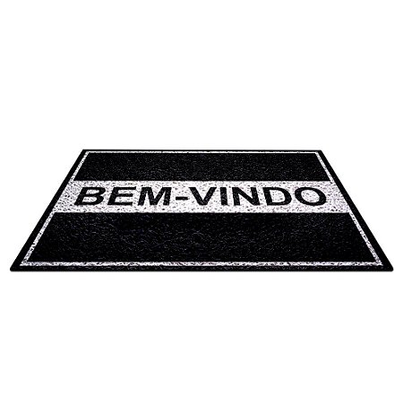 TAPETE CAPACHO PVC VINÍLICO PRETO METRO QUADRADO