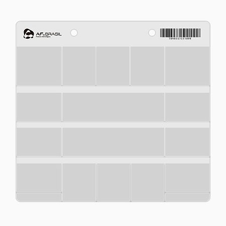 Ficha Porta RX Plástica Transparente - 14 lugares