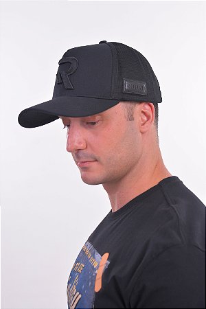 BONÉ PRETO ROUND BORDADO