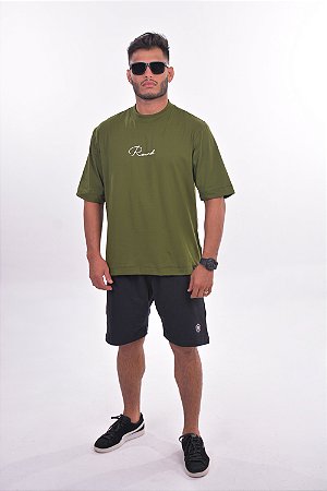 CAMISETA SEMI-OVER ROUND VERDE
