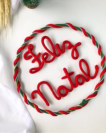 Guirlanda Feliz Natal - tricotin