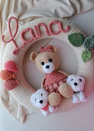 Porta maternidade - Brisa - com 2 pets personalizados
