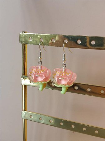 Brinco de flor estilo 2 rosa