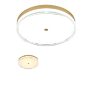 Plafon 40cm 60wts 3000/4500/6000k 4800lm Dourado fosco escovado e Acrilico