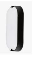 Arandela LED Tartaruga Externo 3000K 12W BIVOLT 7,1X17X4,6CM Poliporpileno Preto - GAYA 8240