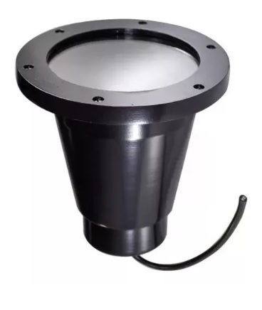Embutido de  Solo- Alumínio -Soq.E27 Preto Sem Grade- P/Lâmp. PAR 20