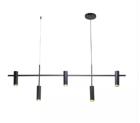 Pendente Hight (L) 120cm Alumínio Preto e Ponteira - Spotline 1010/5