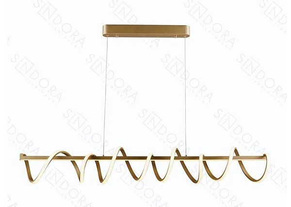 Pendente Dourado 120x18cm Led 103W 3000k Sindora QD05368