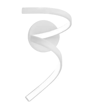 Arandela de Parede LED 3000K 15W Bivolt 16x25x25cm Metal e Silicone Branco - Sindora Iluminação DCB03240