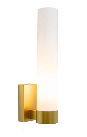 Arandela de Parede Fludd 36x12cm Metal e Acrílico Dourado - Bella Iluminação FLU1AR01DR012
