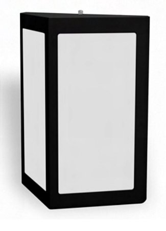 Arandela Triângulo Grande Preta Led 10w 3000k 24,6x19,2x9,9 cm 21139 - Lunel Iluminação