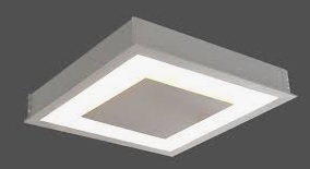 Embutido Luz Indireta Quadrado 50x50 Soquete E27 Branco Textura