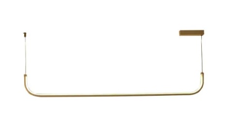 Pendente LED Hook 3000K 17,5W Bivolt (L) 120cm x (P) 18cm x (A) 15cm Alumínio - Usina 19793/1200LED3