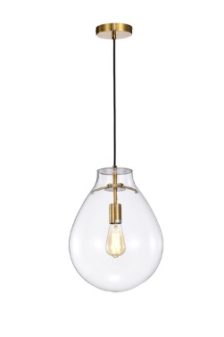 Lustre Pendente Skylight Tommy E27 Bivolt Dourado/transparente Sky-3039TP