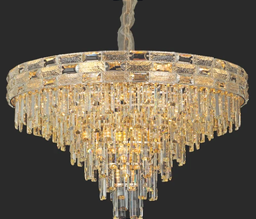 Pendente 60x37CM Cristal/Metal Dourado 11xE14 Sindora DCD01032