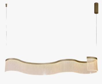 Lustre Pendente Led Atenas Ondas Moderno 100cm 29w 3000k Sindora DCD02973