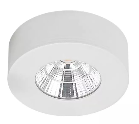Spot de Sobrepor LED Asis Redondo 3000K 5W Bivolt (A) 2,6cm x (D) 7,3cm Policarbonato Branco - Nordecor 6169