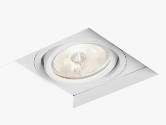 Embutido Quadrado No Frame II Dicróica MR16 9,6x9,6x9cm - New Line IN60321 Branco