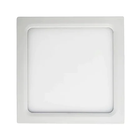 Plafon de Sobrepor LED Quadrado 4000K 12W Bivolt 16,7x16,7x2,5cm Alumínio Branco - Opus OPS 31378