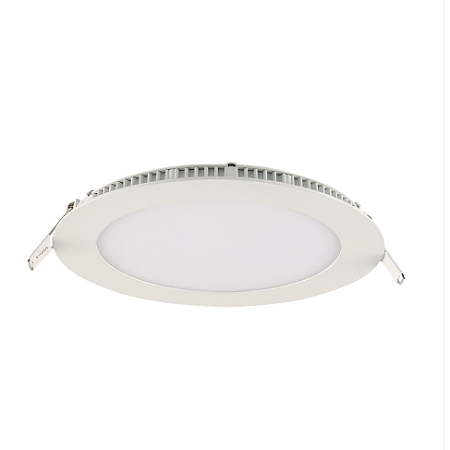 Painel Luminária de Embutir LED Tech Slim Redondo 6500K 18W Bivolt (D) 22cm Alumínio e Acrílico Branco - Germany Blumenau Iluminação 80346004