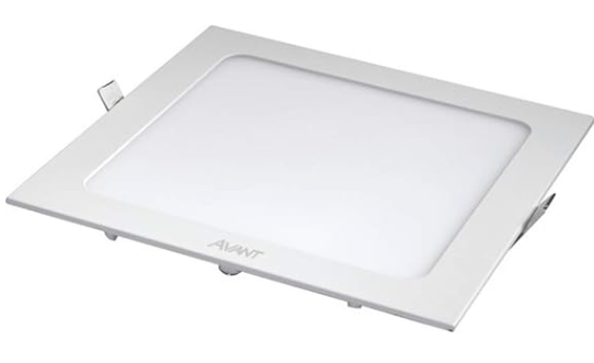 Painel Plafon LED 12W de Embutir Quadrado 17 cm, Bivolt, 6500K Luz Branco Frio ,Avant 857461371