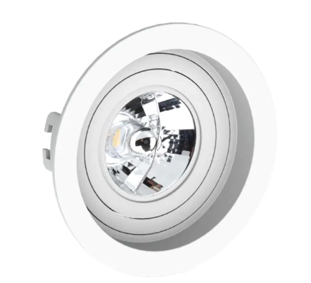 Spot de Embutir Face Recuado Redondo AR70 (A) 3,5cm x (D) 13cm Termoplástico Branco - Save Energy SE-330.1050
