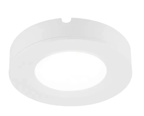Spot de Sobrepor LED Lyas Redondo 3000K 2W Bivolt (A) 1,45cm x (D) 7cm Policarbonato Branco - Nordecor 6167