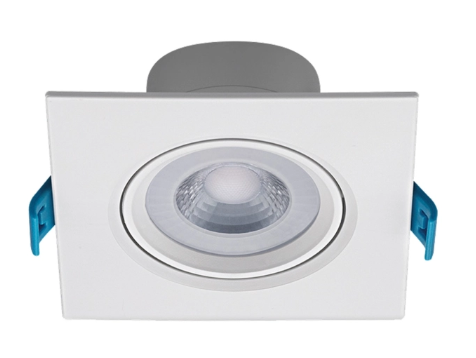 Spot de Embutir LED Easy Face Plana Quadrado 34° 4000K 4,5W Bivolt (L) 9,5cm x (P) 9,5cm x (A) 4,6cm ABS Branco - Stella STH7915/40