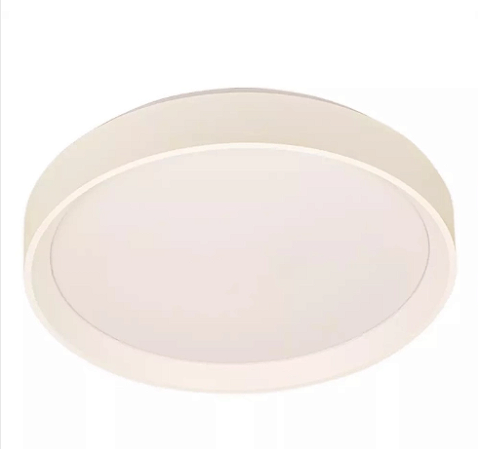Plafon de Sobrepor LED New Space Redondo 3000K/4000K/6000K Multitemperatura 40W Bivolt (D) 48cm ABS Branco - SL Iluminação 359