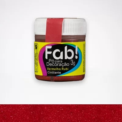 Po p/ decoracao VERMELHO RUBI 3g