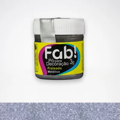 Po p/ decoracao PRATEADO 3g
