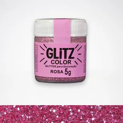 Glitter p/ decoracao ROSA 5g