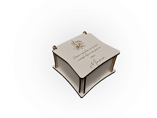 Lembrancinha Caixa 7x7 MDF Batizado/Crisma Personalizado