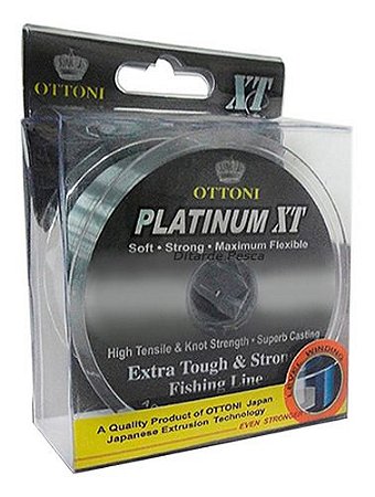 Linha Monofilamento Platinum Xt 0,35mm 34,4lb 270m - Ottoni