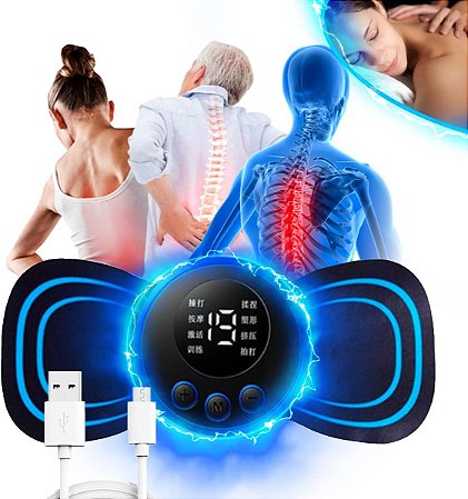 Massageador Elétrico Recarregável (Mini Massageador  Portátil) - TENS