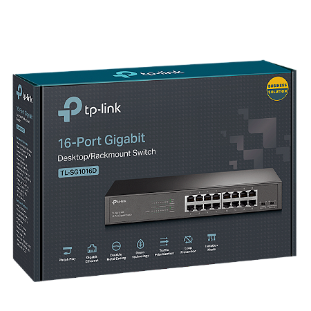 TP LINK SWITCH 16P TL-SG1016D 10/100/1000MBPS