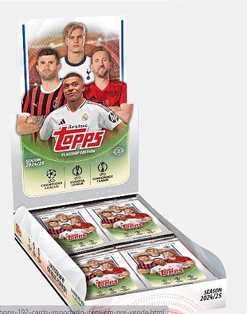 Break 512 -Topps UCC - 24/25 - Hobby Box - Auto/Memo Garantido - 192 Cards - Com spot do Pack Bonus