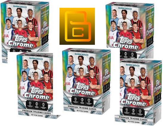 Break 610- 5X Blasters Topps Chrome 24/25 - Escolha o Time