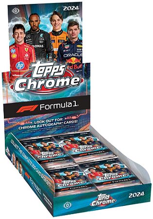 Break 747- Hobby Box F1 - Topps Chrome 2024 - Escolha o Piloto e mais um no Sorteio - 96 cards - "NÃO É VENDA DE CAIXA LACRADA - É BREAK "