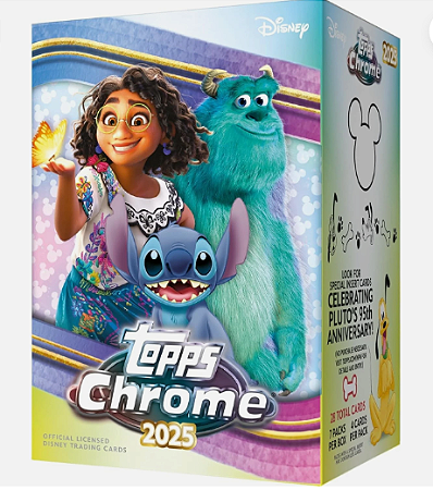Break 750 - Value Box Topps Chrome Disney - Por Pack - Atenção não é caixa lacrada, é break