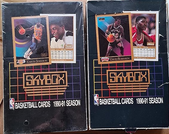 Break 815 - 2x Box NBA SKYBOX - 1990/91 - Por Pack - 15 cards em cada pack - Lacrado ou aberto em Live