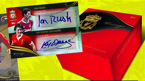 Break 816 - 1 Box Liverpool Lineage - 10 cards - 3 autos encapsulados 2 Numeradas - "Escolha 1 jogador e pegue outro no sorteio Atenção Não é caixa Lacrada - É Break"