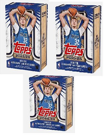 Break 852- 3x Box NBA Topps Blaster 2025/26 - 252 Cards- Escolha seu time 'NÃO É VENDA DE CAIXA LACRADA - É BREAK "