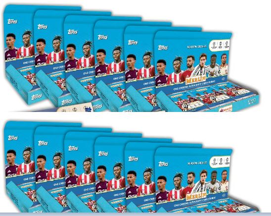 Break 873 - Case Break - Parte 2 - Topps Merlin 2024/25 - 12 Autógrafos - Camisa do Ronaldo autografada - " Atenção é Break, não é venda de caixa lacrada"