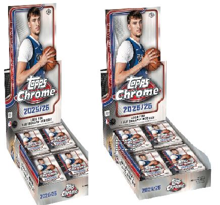 Break 877 - Break NBA 2 x Topps Chrome - 2025/26 - Hobby box - Escolha seu time - 2 Autos Garantidos "NÃO É VENDA DE CAIXA LACRADA - É BREAK "