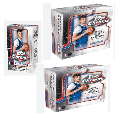 Break 880 - Break NBA 2 x Mega Box Topps Chrome - 2025/26 + 1x Blaster box- Total 112 cards - Escolha seu time "NÃO É VENDA DE CAIXA LACRADA - É BREAK "
