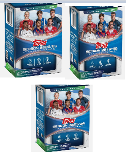 Break 882 - 3x Blaster UCC 2025/26 - Escolha seu time - Total 168 Cards "Atenção não é caixa lacrada, é Break"