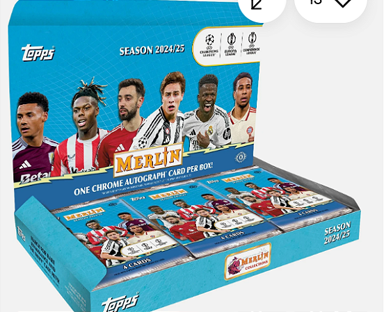 Break 893 - 1x Hobby Box - Merlin 2024/25 - Escolha seu time- "Atenção não é Caixa Lacrada - é Break"