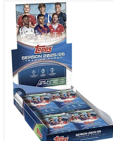 Break 891 - 1x Hobby Box Auto Garantido - UCC 2025/26 - Escolha seu time - Total 192 Cards "Atenção não é caixa lacrada, é Break"