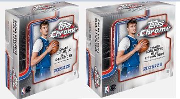 Break 906 - Break NBA 2 x Mega Box Topps Chrome - 2025/26 Total 84 cards - Escolha seu time "NÃO É VENDA DE CAIXA LACRADA - É BREAK "